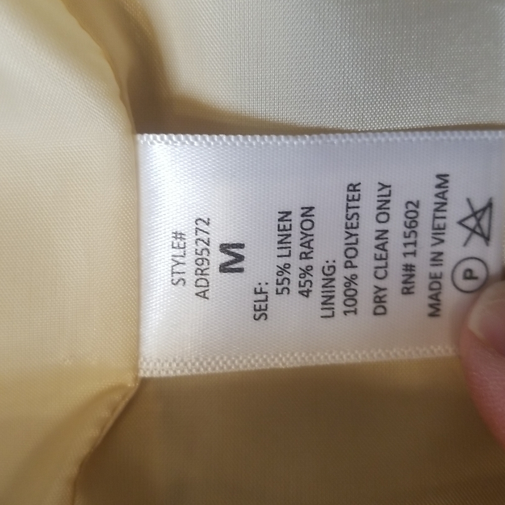 LINEN Blend ASTR Verona Blazer Dress Style # ADR95272 tan double breasted Sz: M - Picture 14 of 15